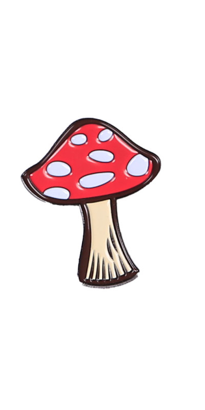 Red Mushroom  Enamel Pin 1.25"