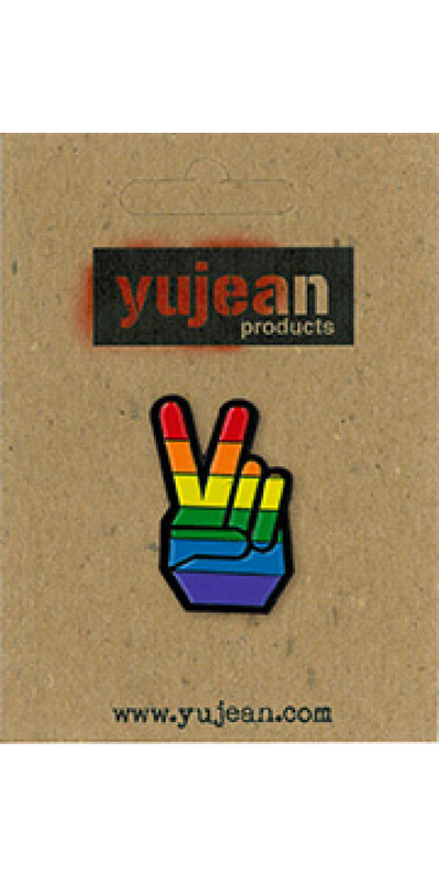 Pride Peace Hand Enamel Pin 1"