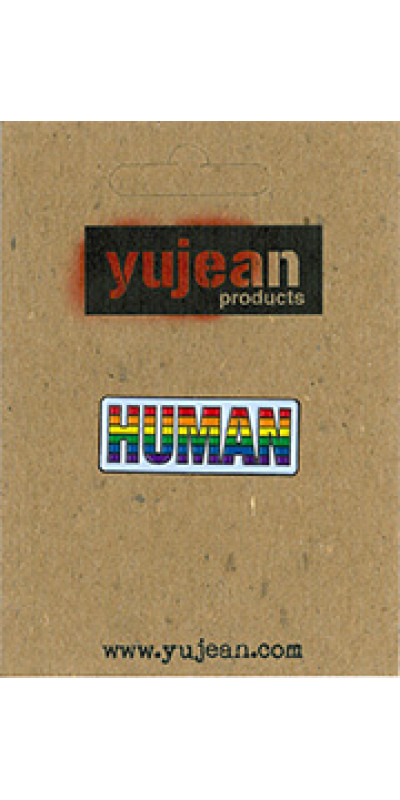 Rainbow Human Enamel Pin 1.25"