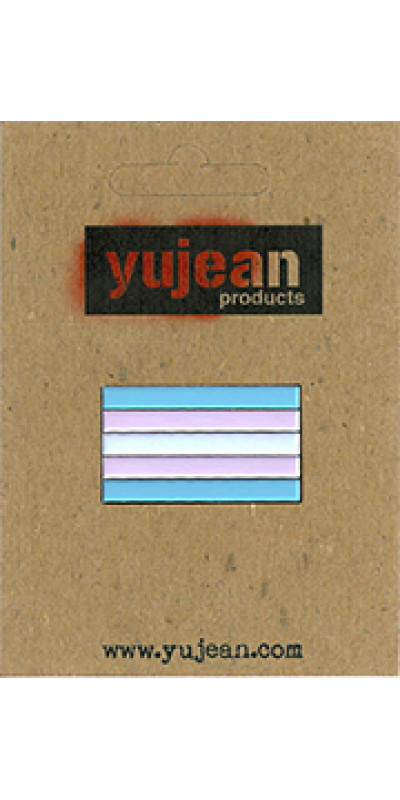 Trans Flag Enamel Pin 1.25"