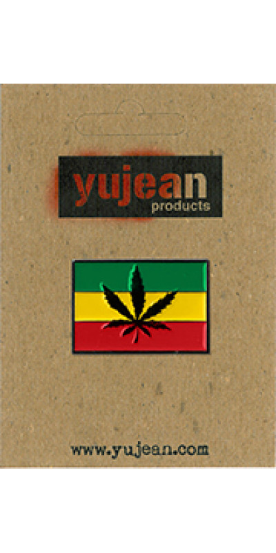 Rasta Leaf Enamel Pin 1.25"