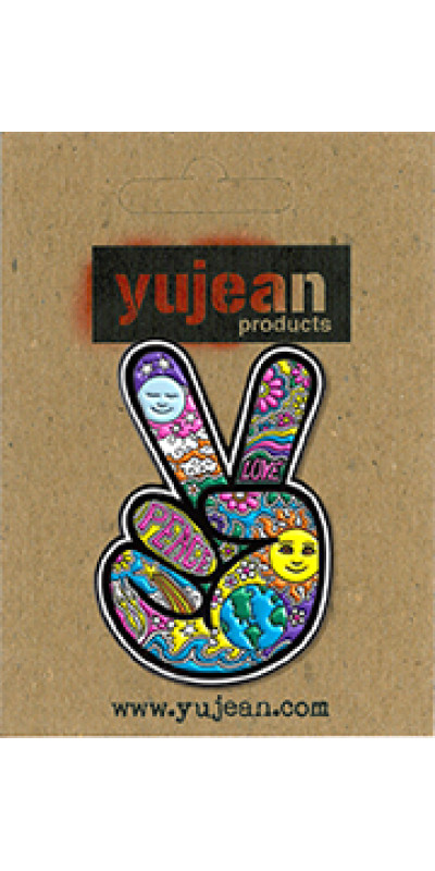 Dan Morris Peace Fingers Jumbo Enamel Pin 2"