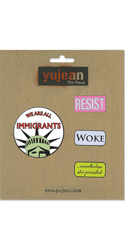 Political Themed Enamel Pins - Four Piece Set 2" , 1.25" , 1.25" 1.25"