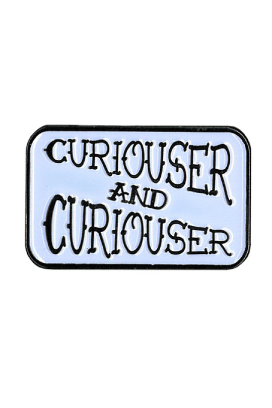 Alice In Wonderland Curioser & Curioser Enamel Pin 1.5"
