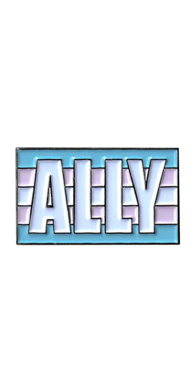 Trans Ally Flag Enamel Pin 1.25"