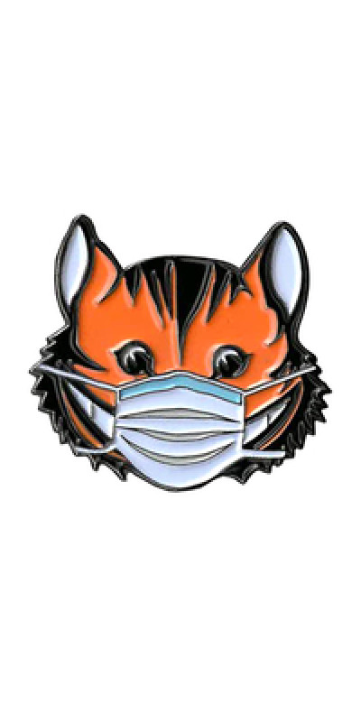Alice In Wonderland Masked Cheshire Cat Enamel Pin 1.25"