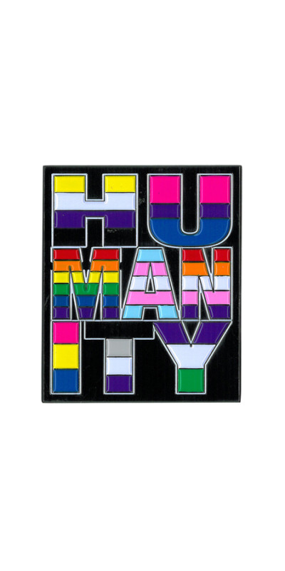 Humanity Jumbo Enamel Pin 2"