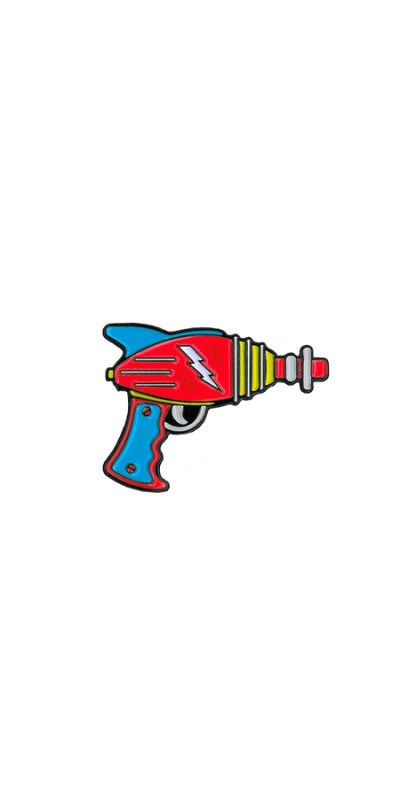 Ray Gun Enamel Pin  1.25"