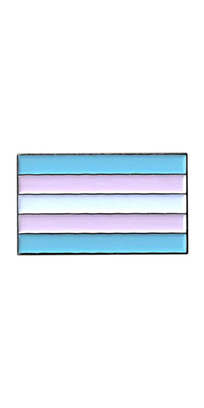 Trans Flag Enamel Pin 1.25"