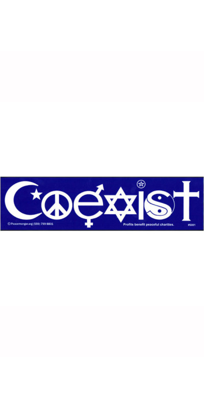Coexist Classic Large Bumper Sticker