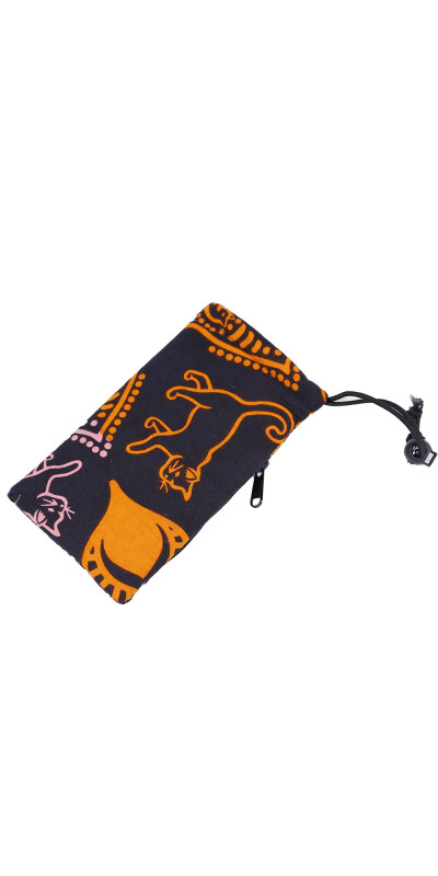 Padded Pouch Stash Bag - Colorful Cats