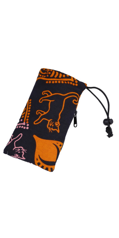 Padded Pouch Stash Bag - Colorful Cats