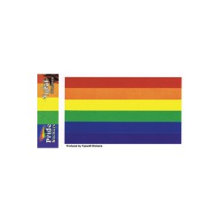 Rectangular Rainbow Sticker  5"