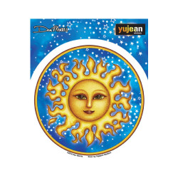 Starry Sun Window Sticker 4.5"