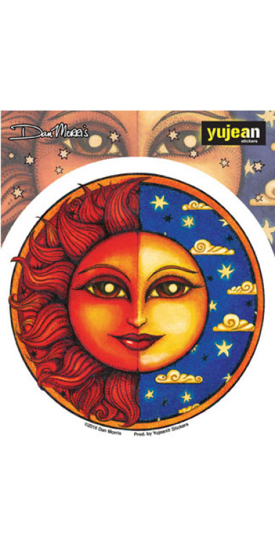 Celestial Twilight Sun Window Sticker 4.5"