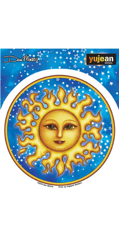 Starry Sun Window Sticker 4.5"