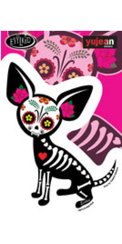 Sunny Buick Chihuahua Muerto Sticker 5.25"