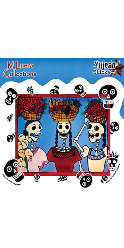 Market Ladies Day Of The Dead Sticker 5"