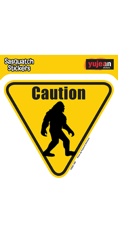 Caution Bigfoot Sticker 4.75"