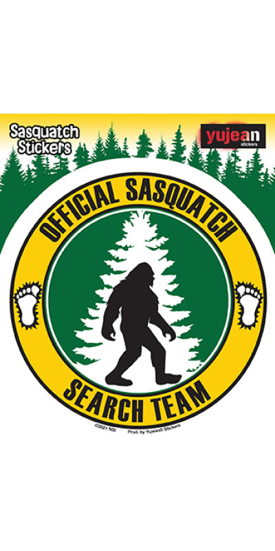 Sasquatch Search Team Sticker 5"