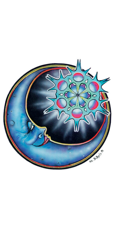 Crescent Moon Sticker 4"