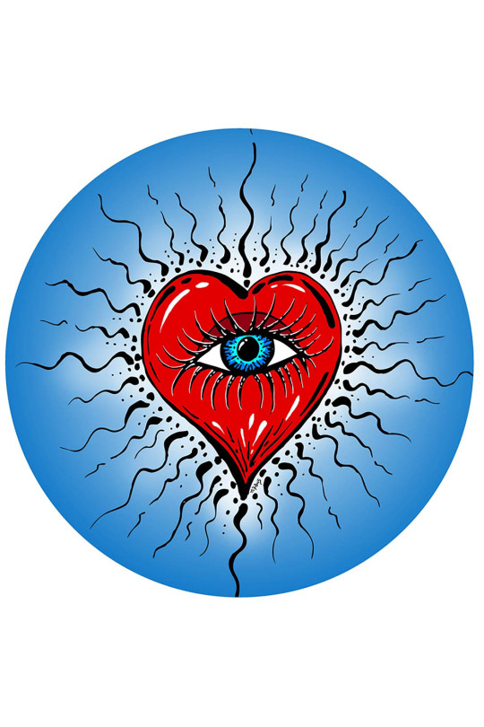 Eye Heart Sticker 4"