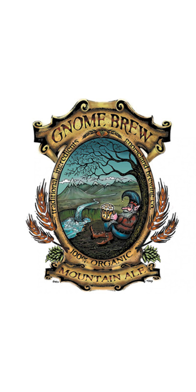 Gnome Brew Label Sticker  4"