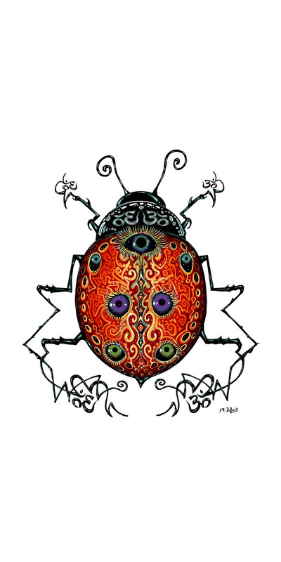 Om Bug Sticker 4"