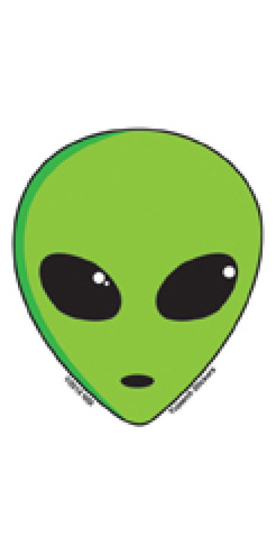 Alien Head Mini Sticker 2"