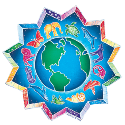 Animal Medallion Sticker 6"