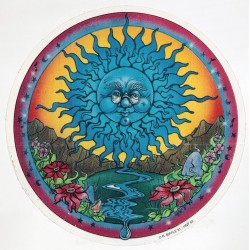 VINTAGE Richard Biffle Circle Sun Window Sticker