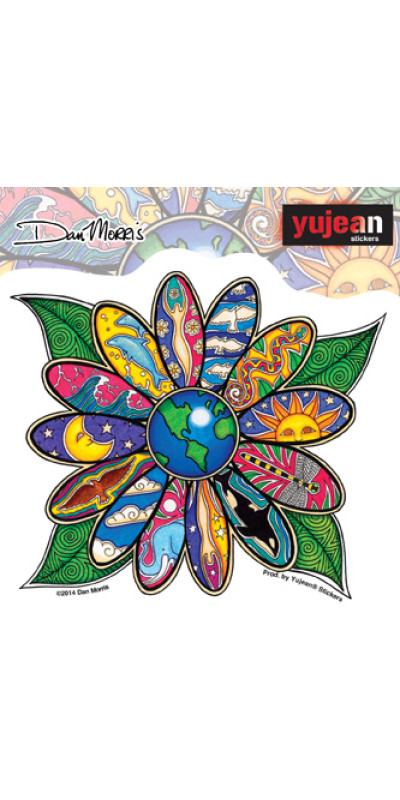 Dan Morris Earth Blossom Sticker 4.6"