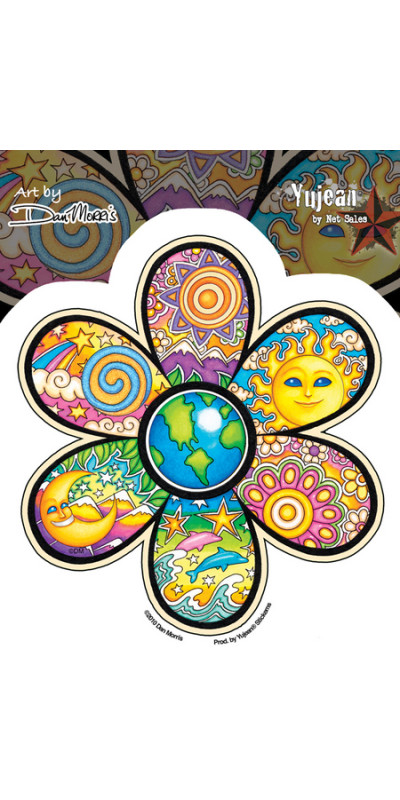Dan Morris Flower Sticker 5"