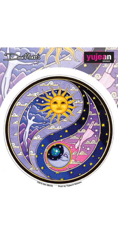 Celestial Yin Yang Window Sticker 4.5"