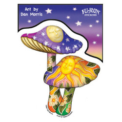 Dan Morris Sleeping Mushrooms Sticker 5"