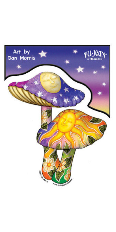 Dan Morris Sleeping Mushrooms Sticker 5"