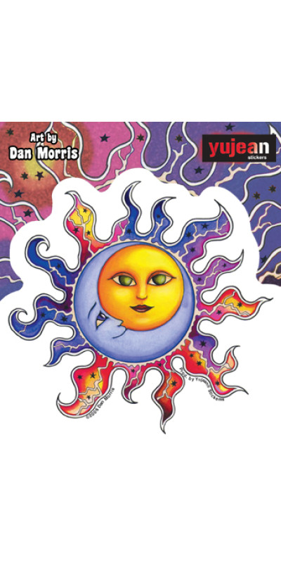 Dan Morris Sun & Moon Sticker 4.75"