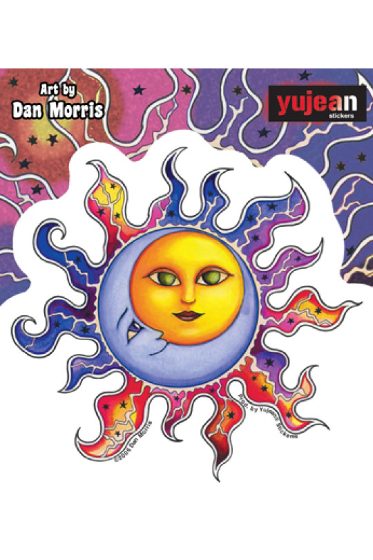 Dan Morris Sun & Moon Sticker 4.75"