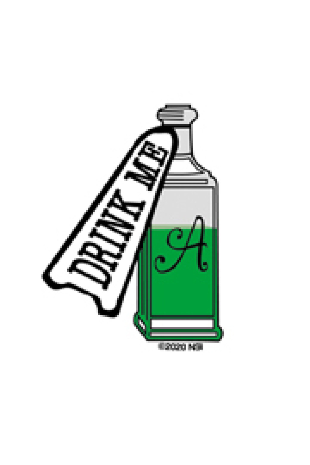 Alice In Wonderland Drink Me Mini Sticker