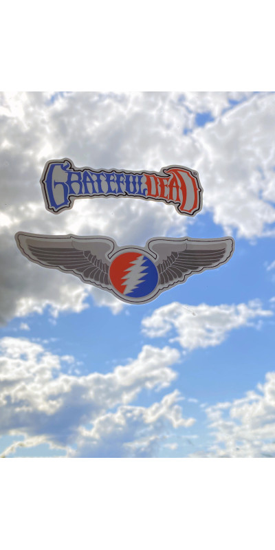 Grateful Dead Rockwings Sticker Circle Bolt 5"