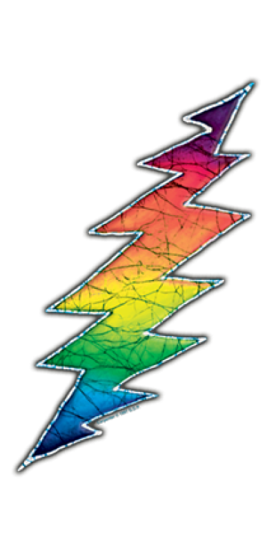 Grateful Dead Rainbow Bolt Sticker 3"