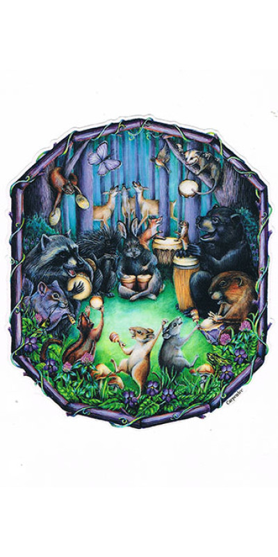 Forest Jam Session Sticker 5"