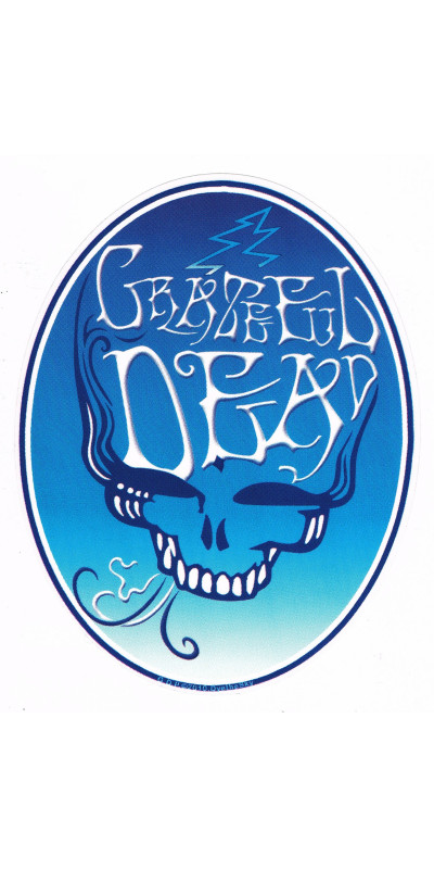 Grateful Dead Blue Smoke Stealie Sticker 6"