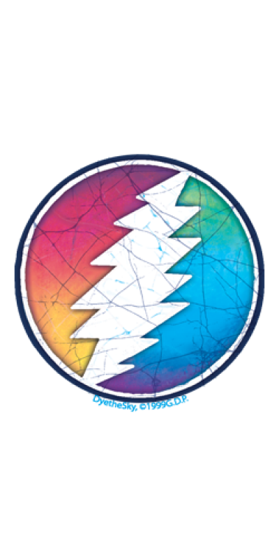 Grateful Dead Circle Bolt Sticker 5"