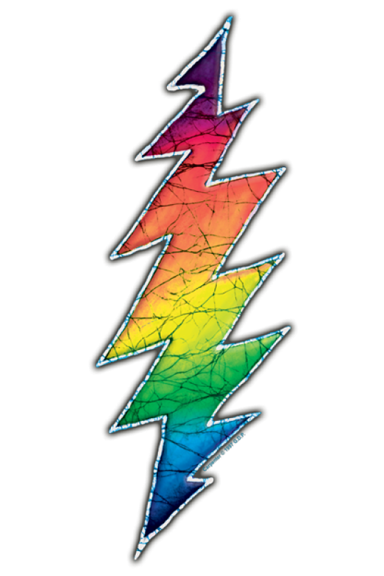 Grateful Dead Rainbow Bolt Sticker 5"