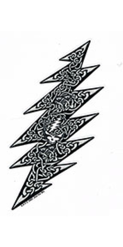 Grateful Dead Tribal Bolt Sticker 8"