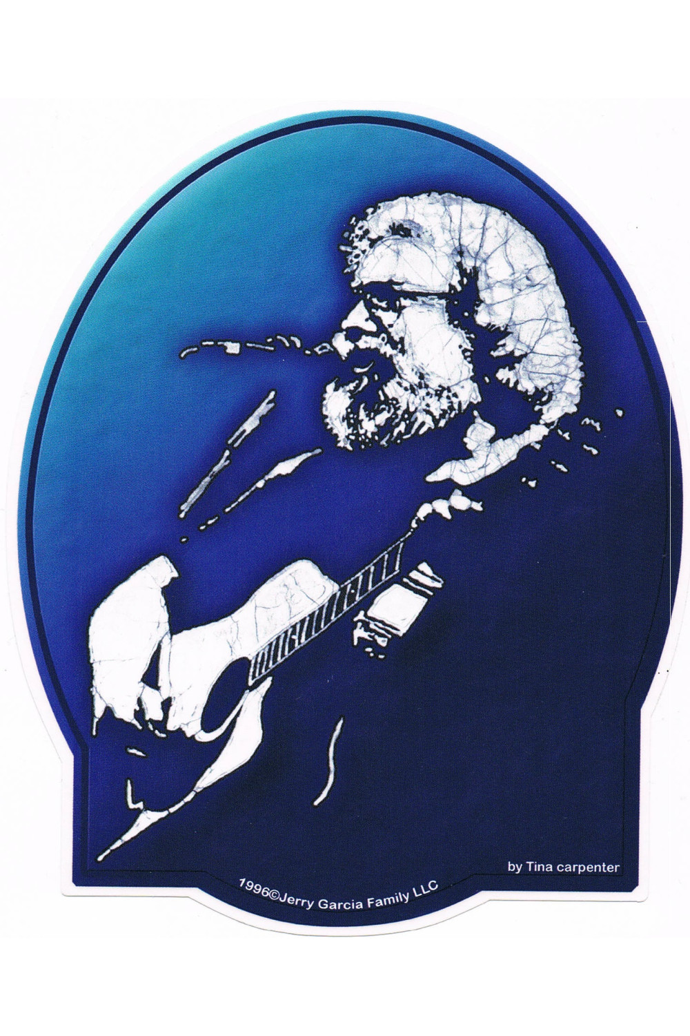 Jerry Garcia Acoustic Sticker 5.75"