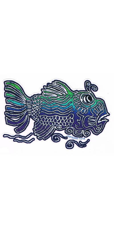 Jerry Garcia Fish Sticker 5.5"