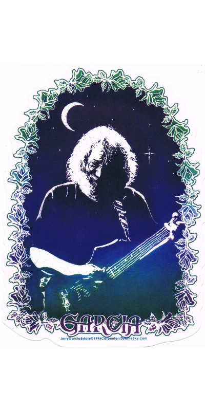 Jerry Garcia Roses Sticker 6"