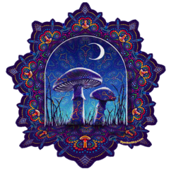 Mushroom Mandala Sticker 5.75"